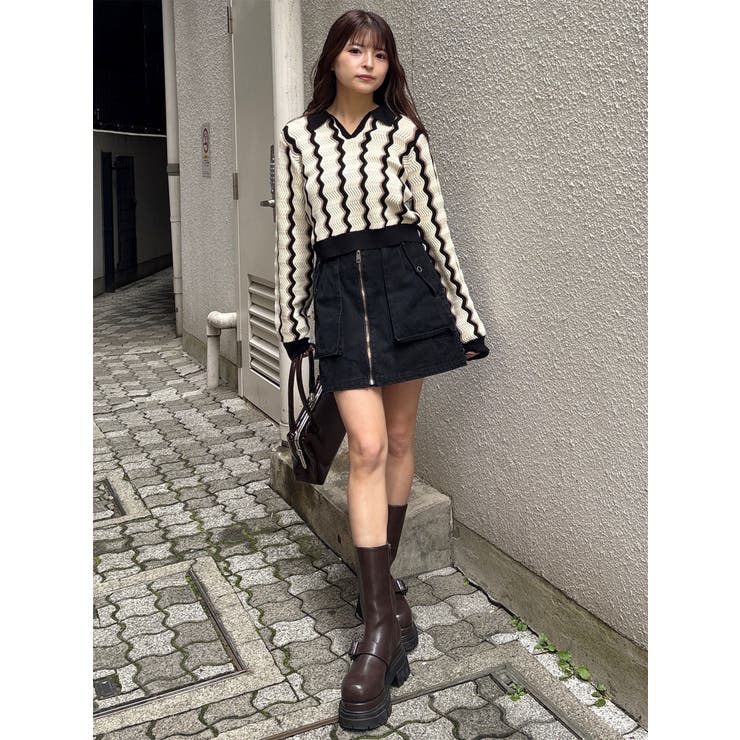 ウェーブパターンリブニット | MURUA | 詳細画像28 