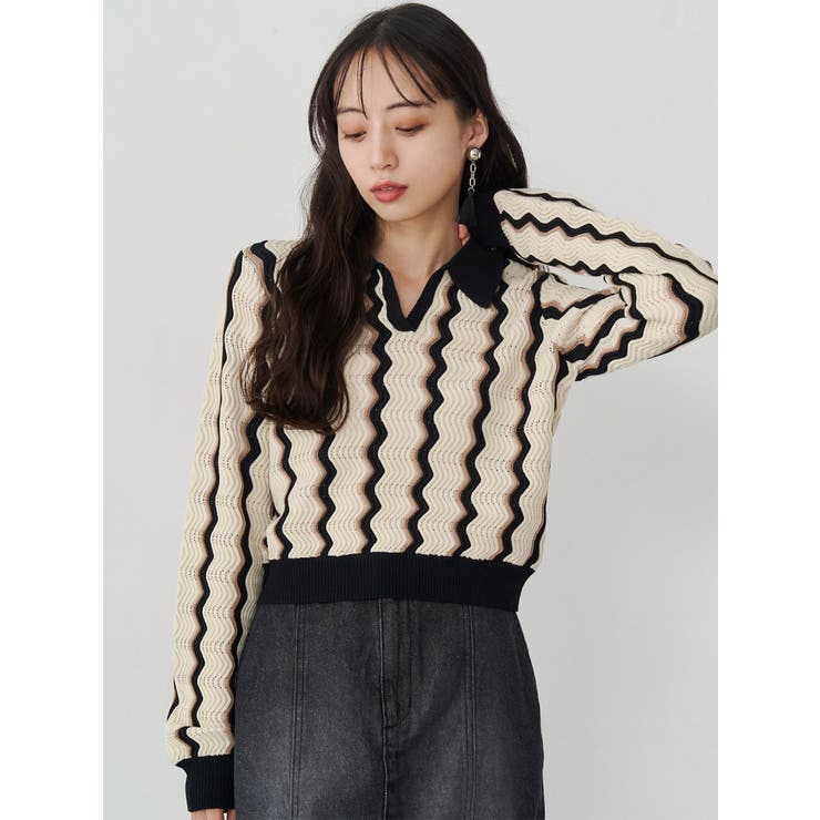 ウェーブパターンリブニット | MURUA | 詳細画像6 