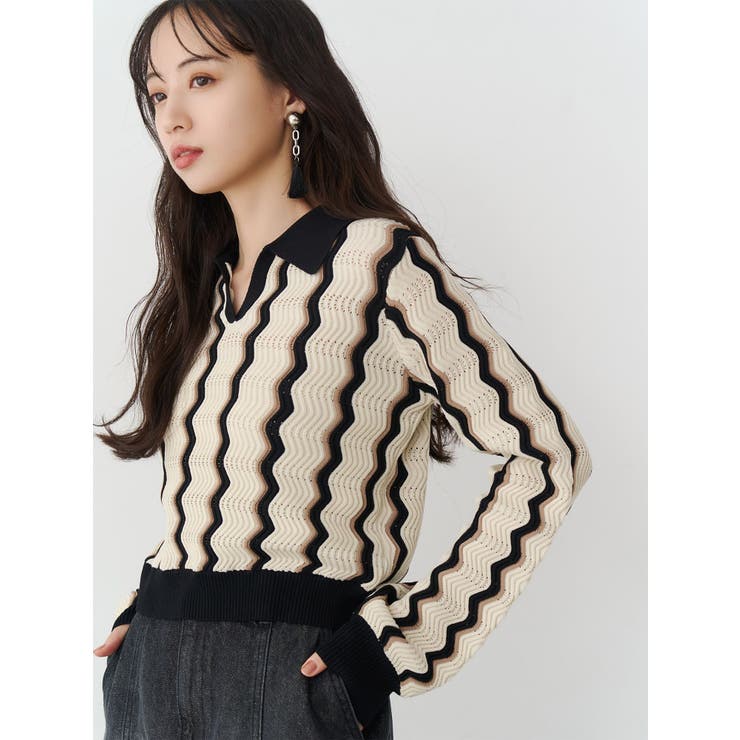 ウェーブパターンリブニット | MURUA | 詳細画像8 