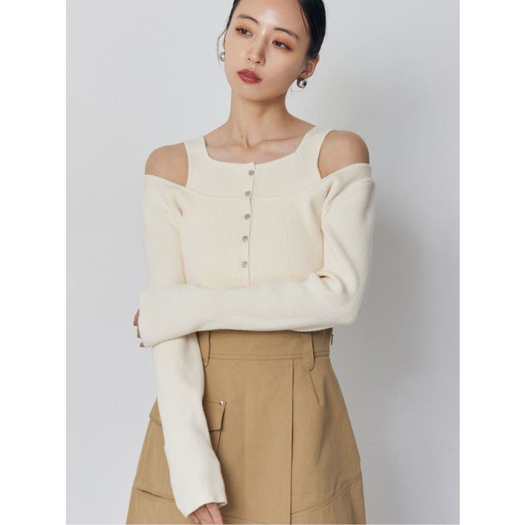 フロントボタンデザインニット | MURUA | 詳細画像1 