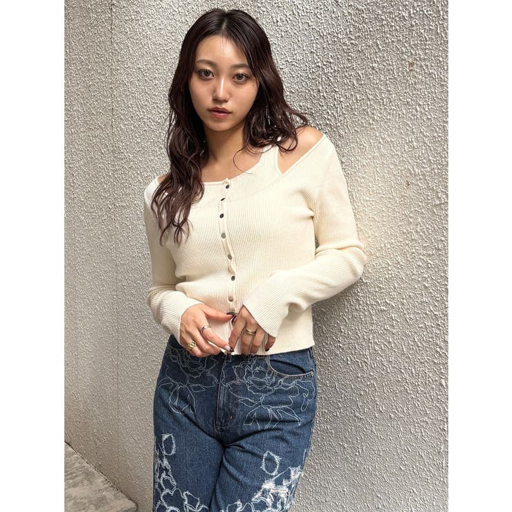 フロントボタンデザインニット | MURUA | 詳細画像18 