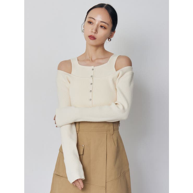 フロントボタンデザインニット | MURUA | 詳細画像2 