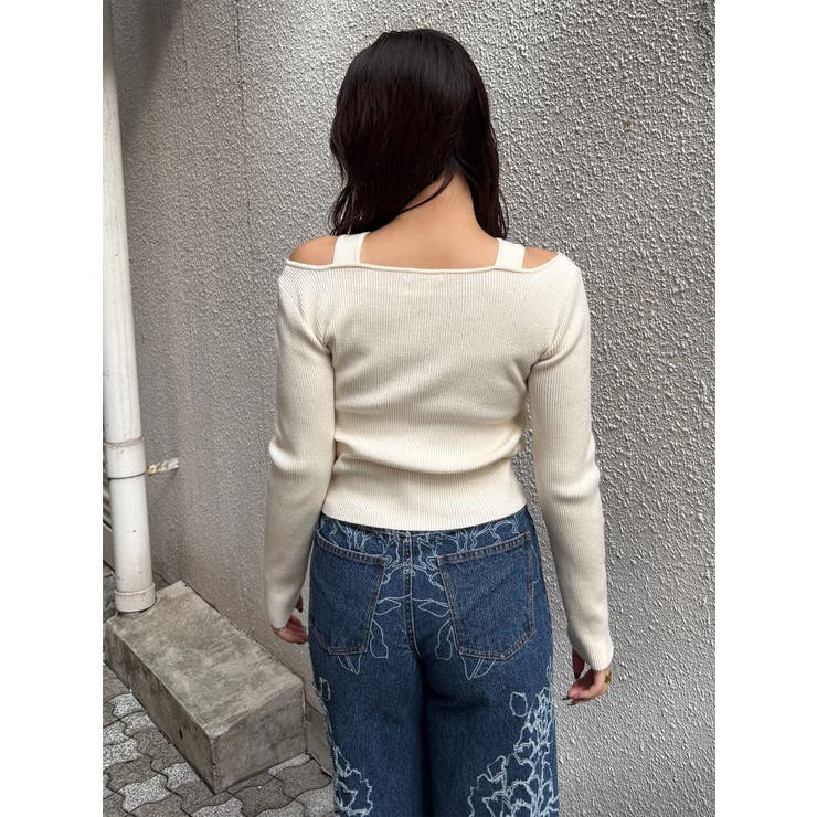 フロントボタンデザインニット | MURUA | 詳細画像21 