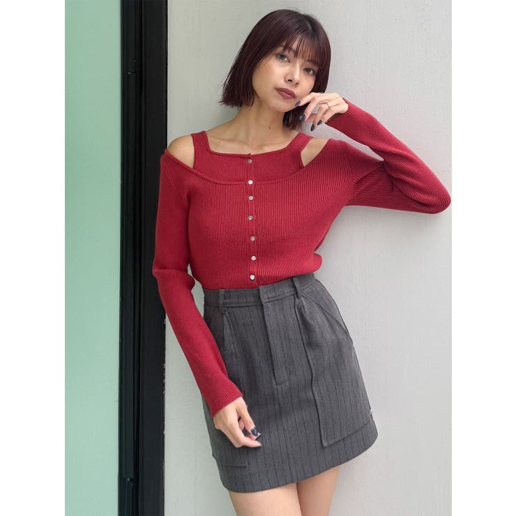 フロントボタンデザインニット | MURUA | 詳細画像24 