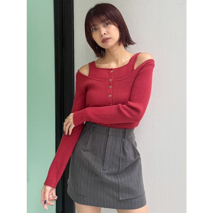 フロントボタンデザインニット | MURUA | 詳細画像25 