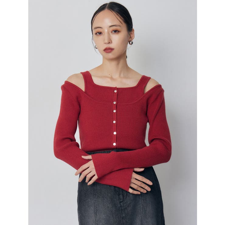 フロントボタンデザインニット | MURUA | 詳細画像3 