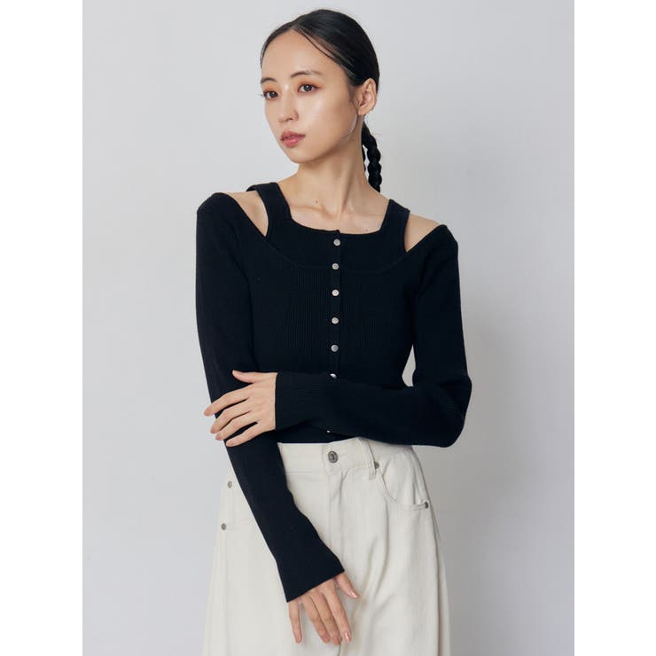 フロントボタンデザインニット | MURUA | 詳細画像5 