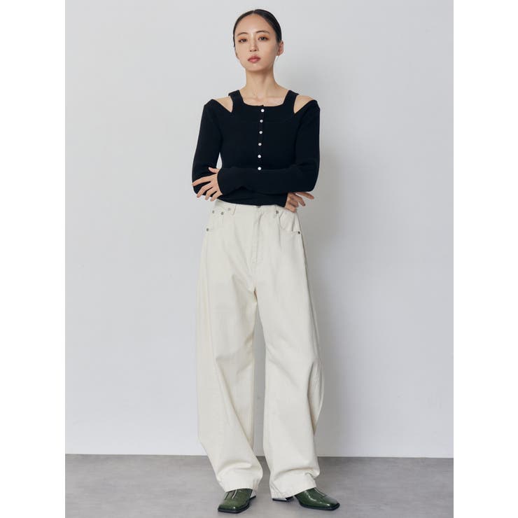 フロントボタンデザインニット | MURUA | 詳細画像7 