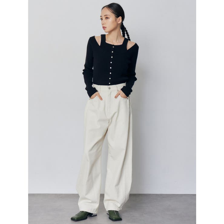 フロントボタンデザインニット | MURUA | 詳細画像8 