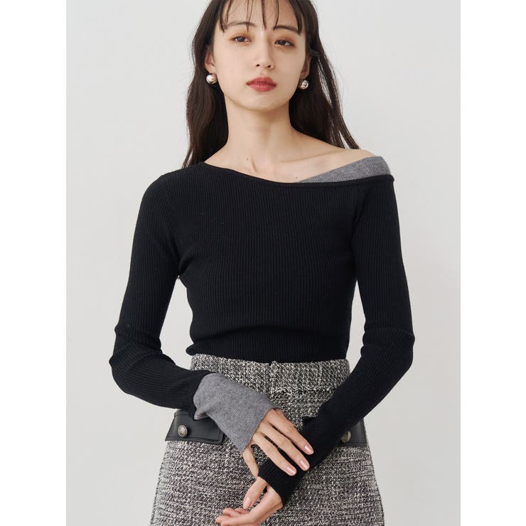 レイヤードワンショルニット | MURUA | 詳細画像1 