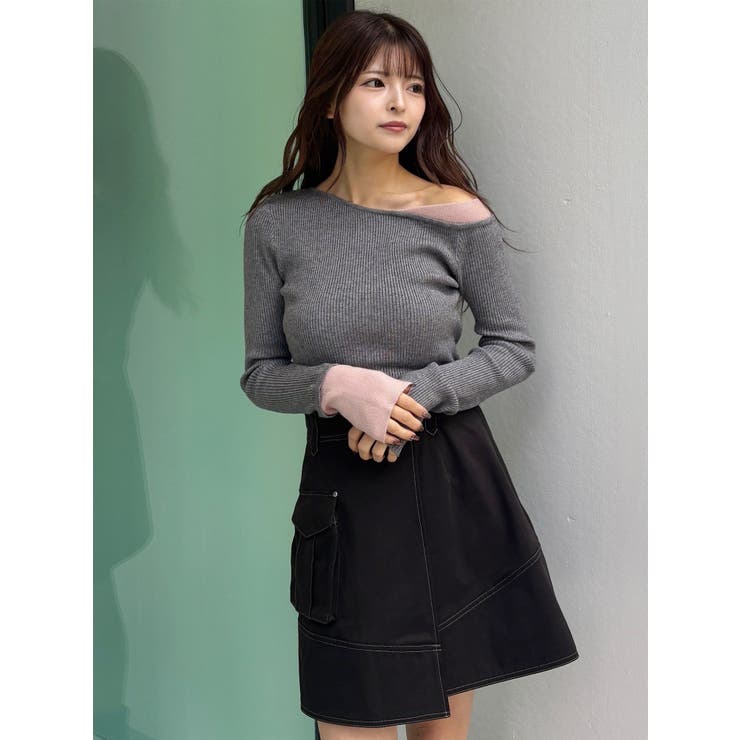 レイヤードワンショルニット | MURUA | 詳細画像12 