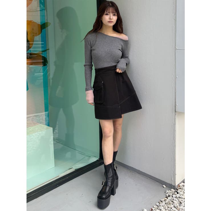 レイヤードワンショルニット | MURUA | 詳細画像16 