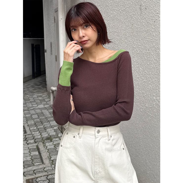 レイヤードワンショルニット | MURUA | 詳細画像4 