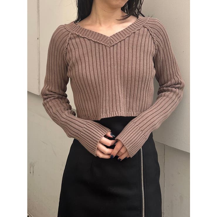 ブリーチVネッククロップドニット | MURUA | 詳細画像12 