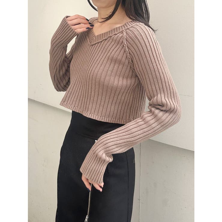 ブリーチVネッククロップドニット | MURUA | 詳細画像19 