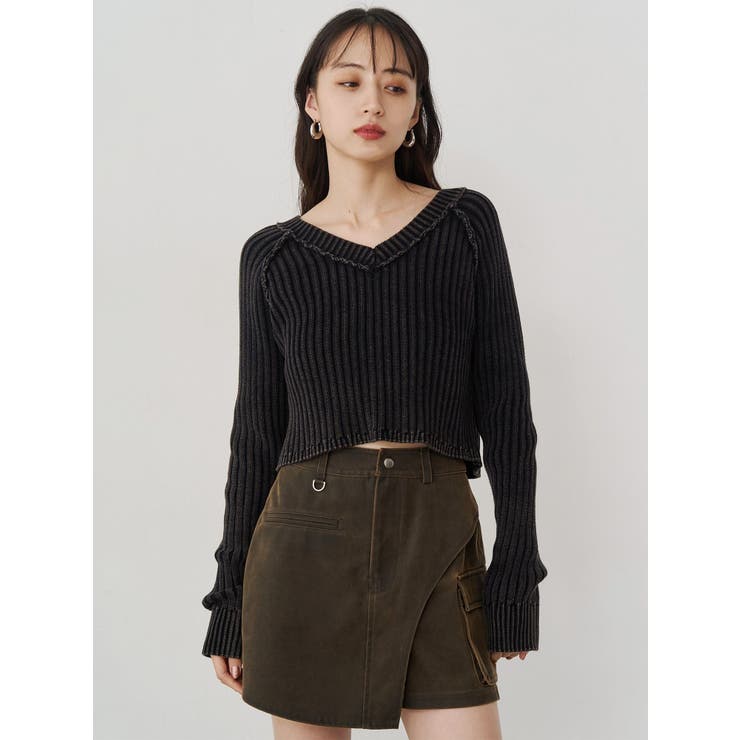 ブリーチVネッククロップドニット | MURUA | 詳細画像3 