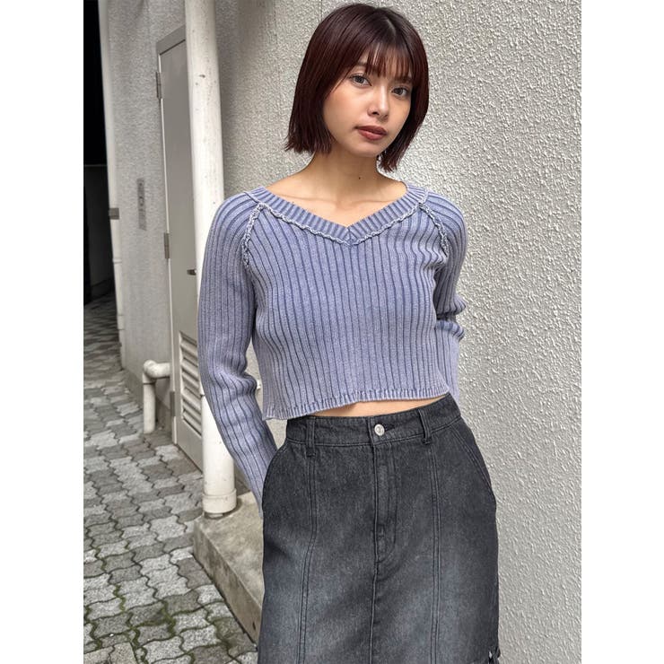 ブリーチVネッククロップドニット | MURUA | 詳細画像4 