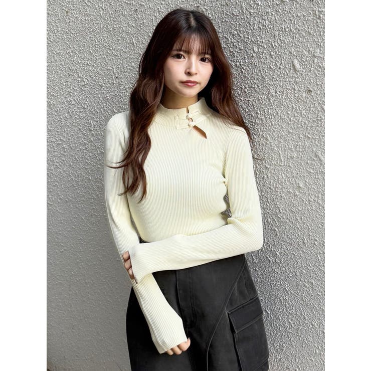 チャイナリブニット | MURUA | 詳細画像2 