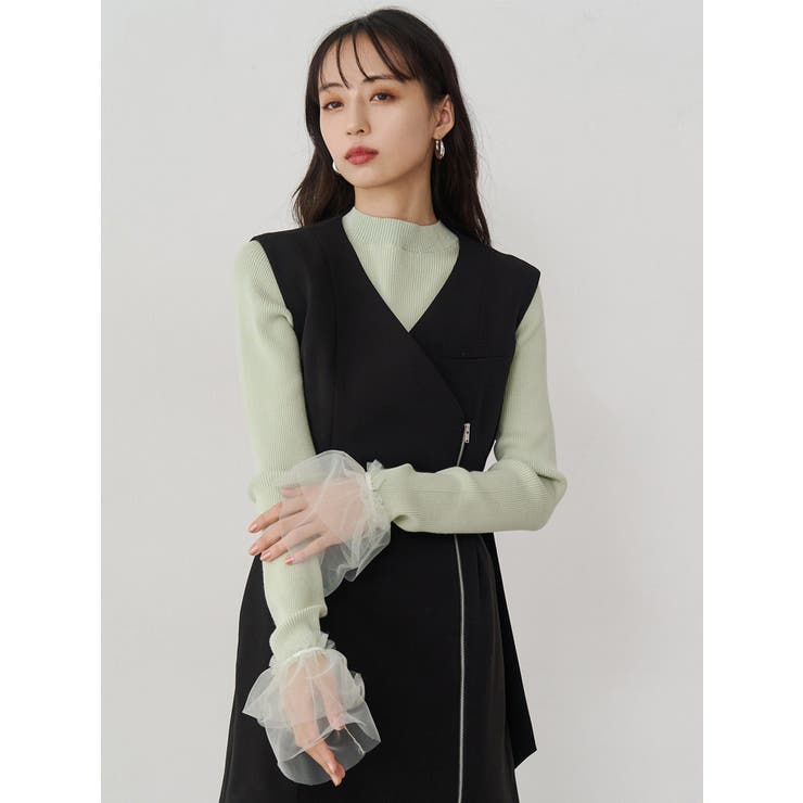 チュールカフスリブニット | MURUA | 詳細画像3 