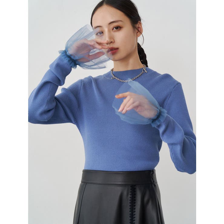 チュールカフスリブニット | MURUA | 詳細画像4 