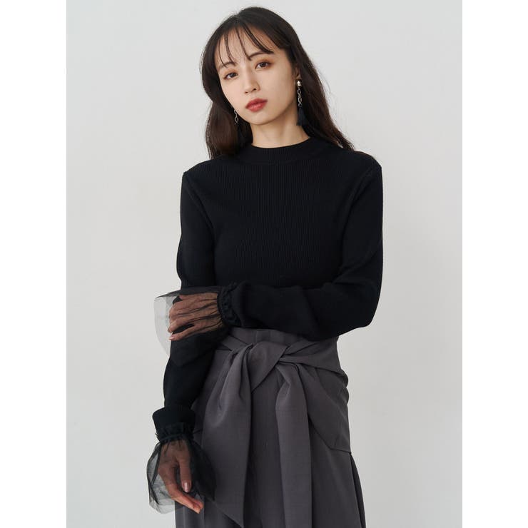 チュールカフスリブニット | MURUA | 詳細画像5 