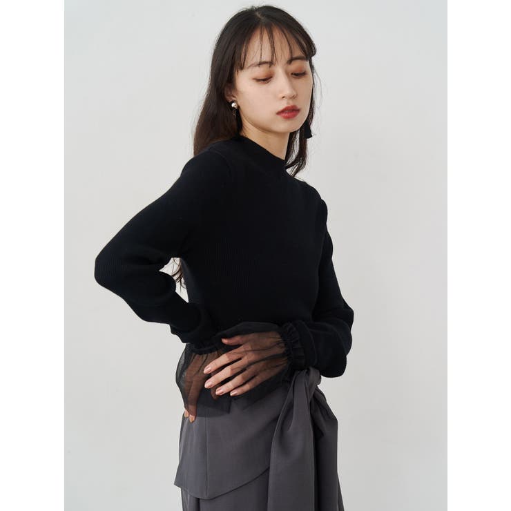 チュールカフスリブニット | MURUA | 詳細画像8 