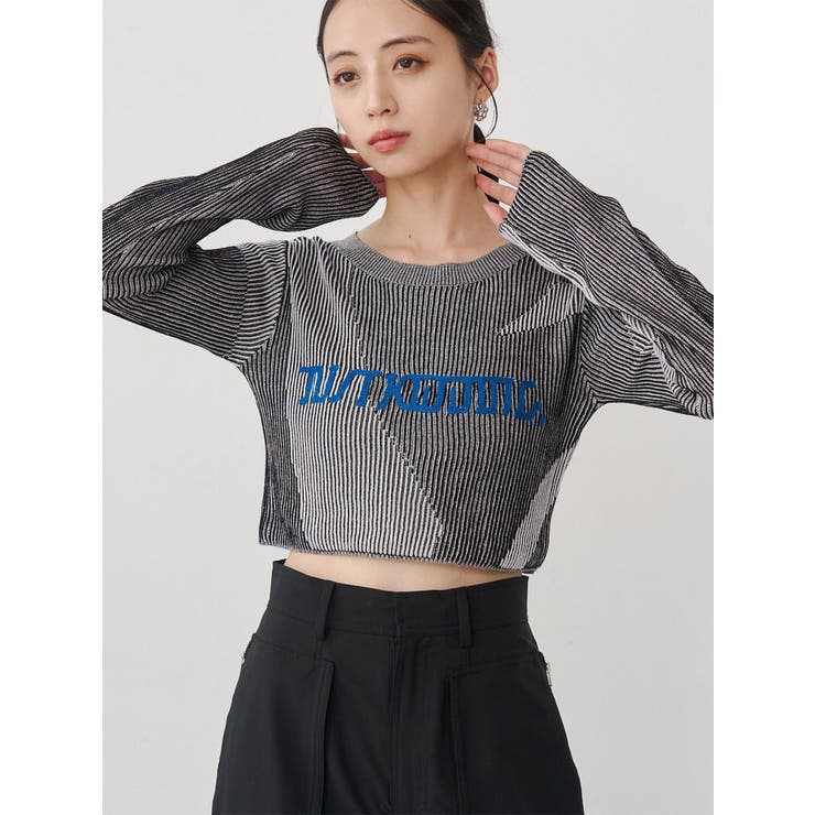 ロゴアップリケランダムニット | MURUA | 詳細画像1 