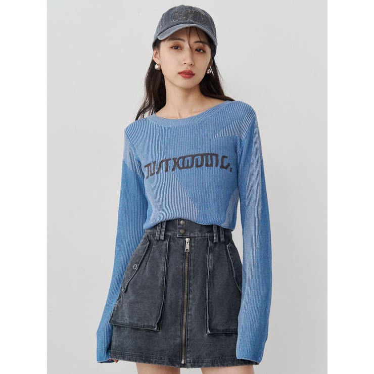 ロゴアップリケランダムニット | MURUA | 詳細画像3 