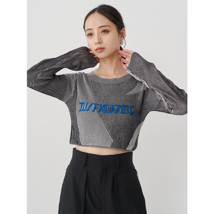 ロゴアップリケランダムニット | MURUA | 詳細画像4 