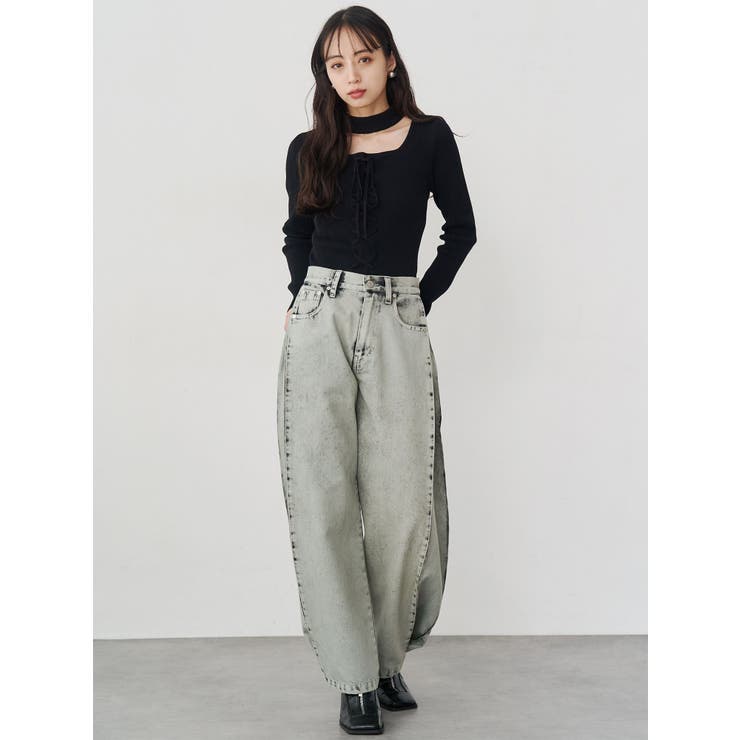 フロントレースアップニット | MURUA | 詳細画像10 