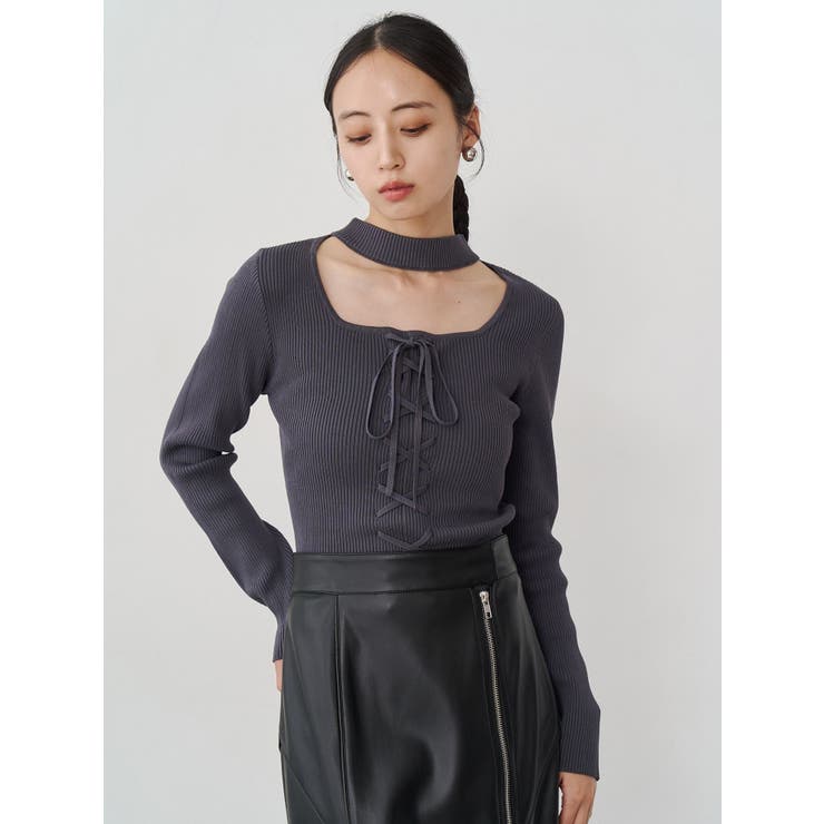 フロントレースアップニット | MURUA | 詳細画像11 