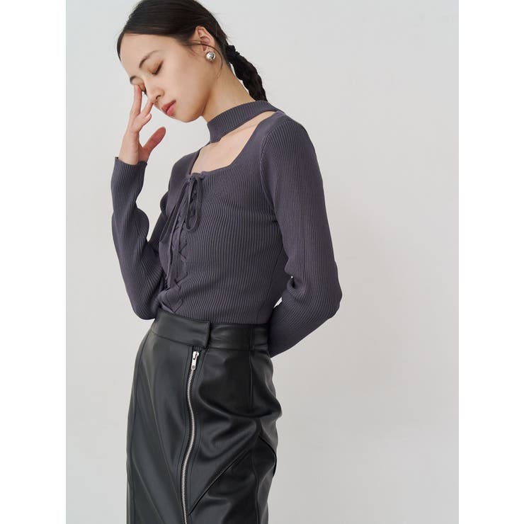 フロントレースアップニット | MURUA | 詳細画像12 