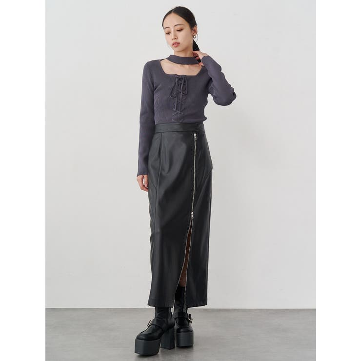 フロントレースアップニット | MURUA | 詳細画像13 