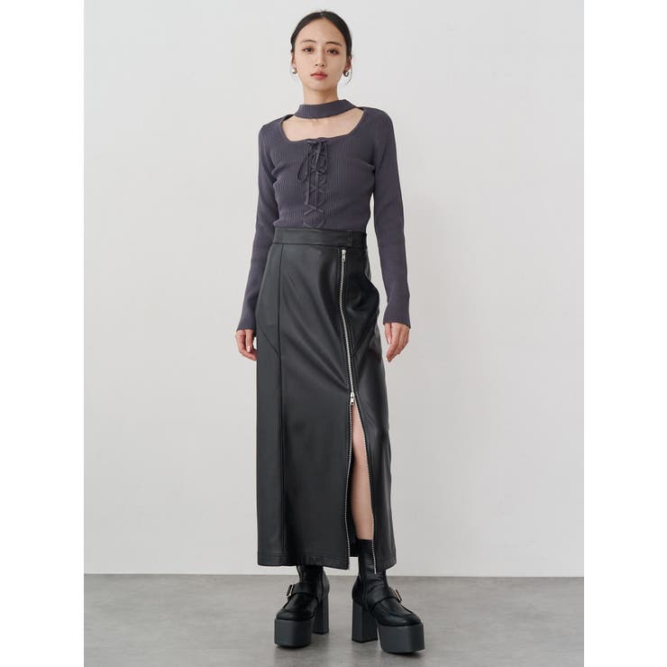 フロントレースアップニット | MURUA | 詳細画像14 