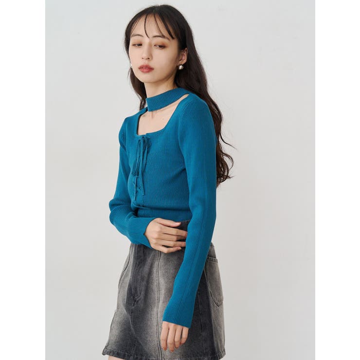 フロントレースアップニット | MURUA | 詳細画像17 