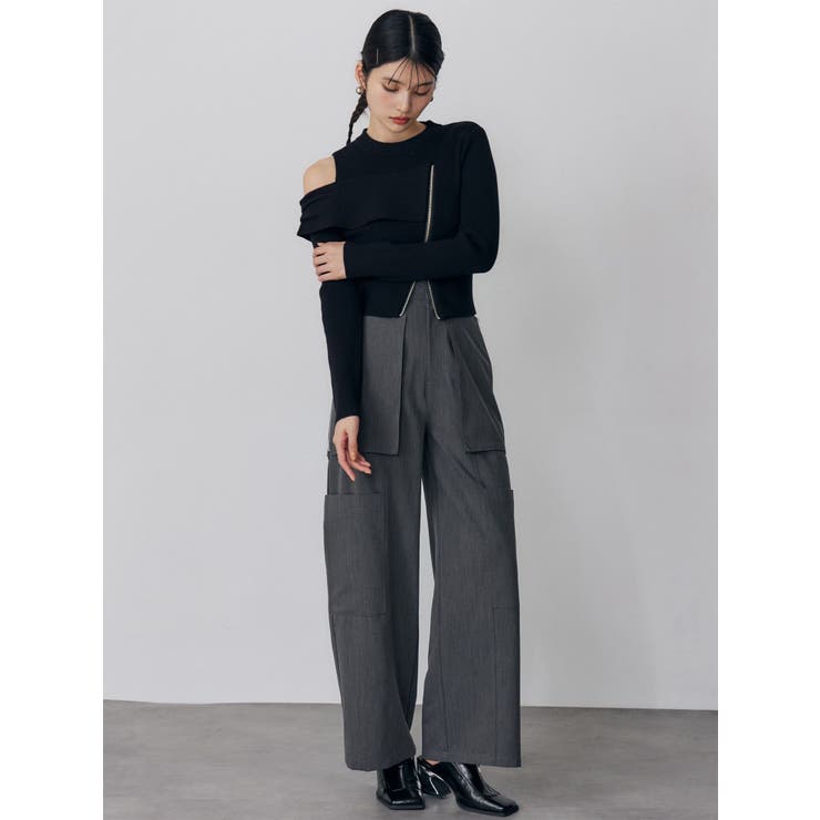 ワンショルダーZIPニット | MURUA | 詳細画像10 