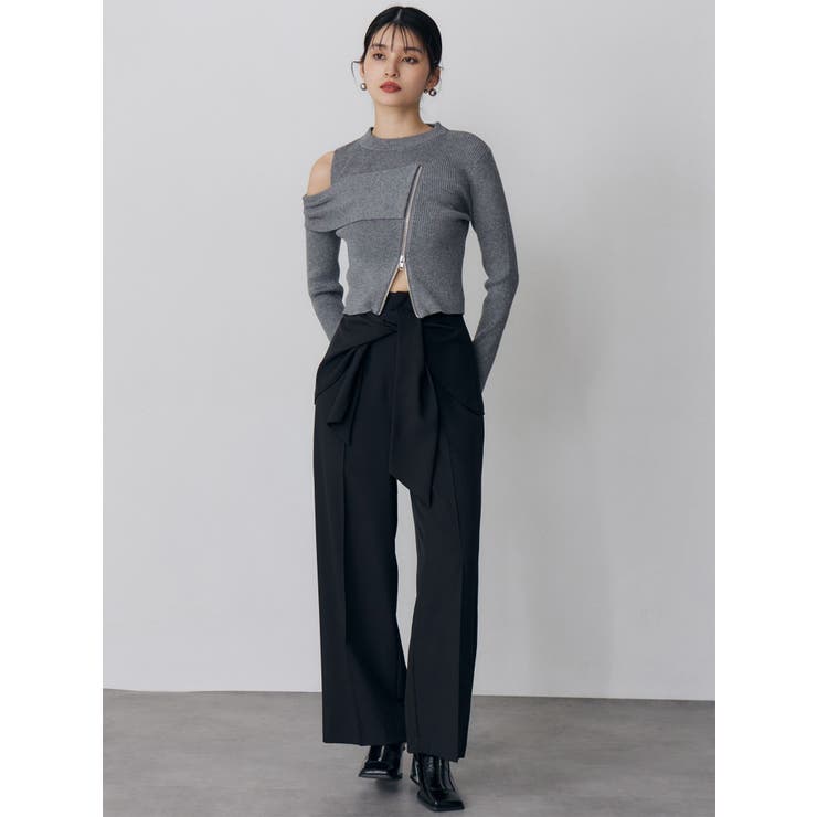 ワンショルダーZIPニット | MURUA | 詳細画像13 