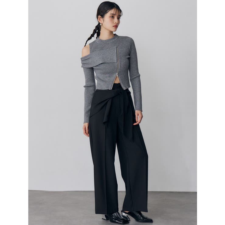 ワンショルダーZIPニット | MURUA | 詳細画像14 