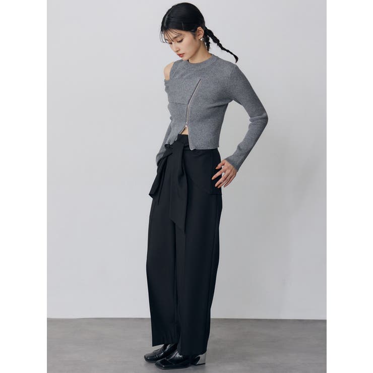 ワンショルダーZIPニット | MURUA | 詳細画像15 