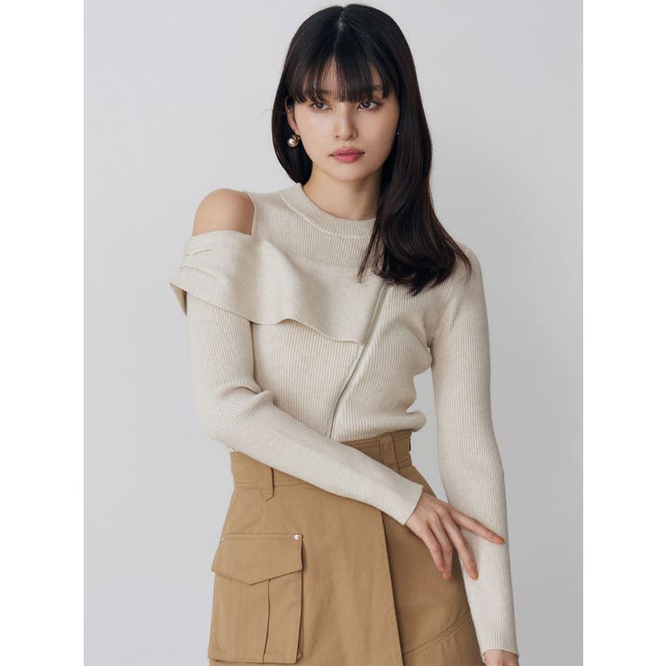 ワンショルダーZIPニット | MURUA | 詳細画像16 