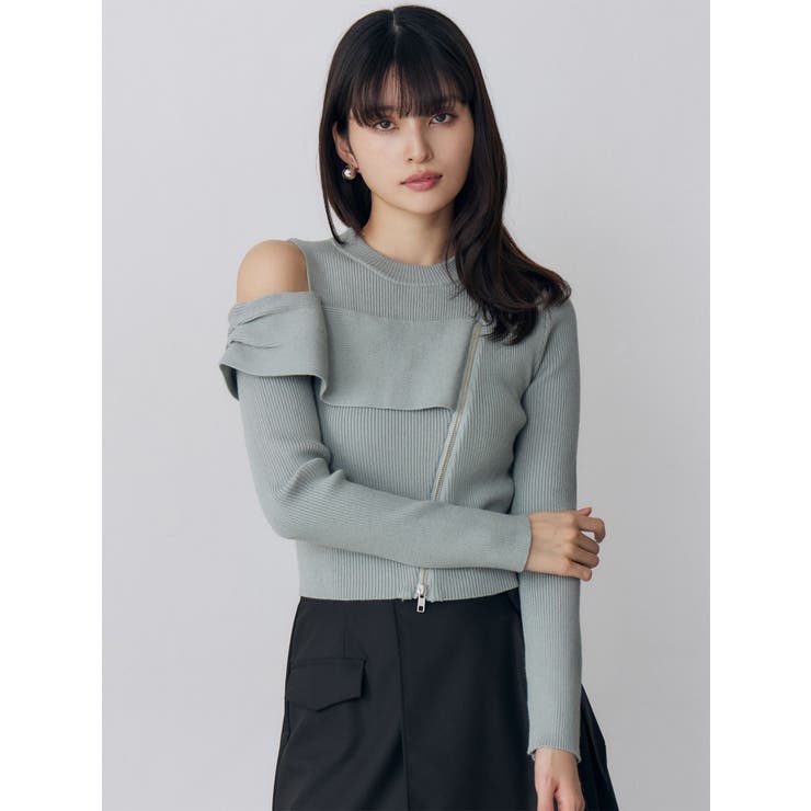 ワンショルダーZIPニット | MURUA | 詳細画像21 