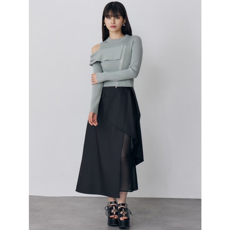 ワンショルダーZIPニット | MURUA | 詳細画像23 