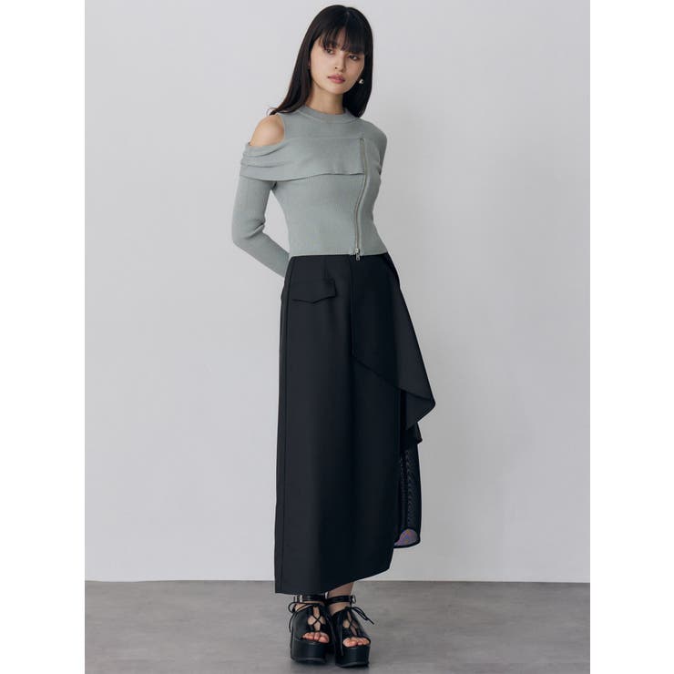 ワンショルダーZIPニット | MURUA | 詳細画像24 