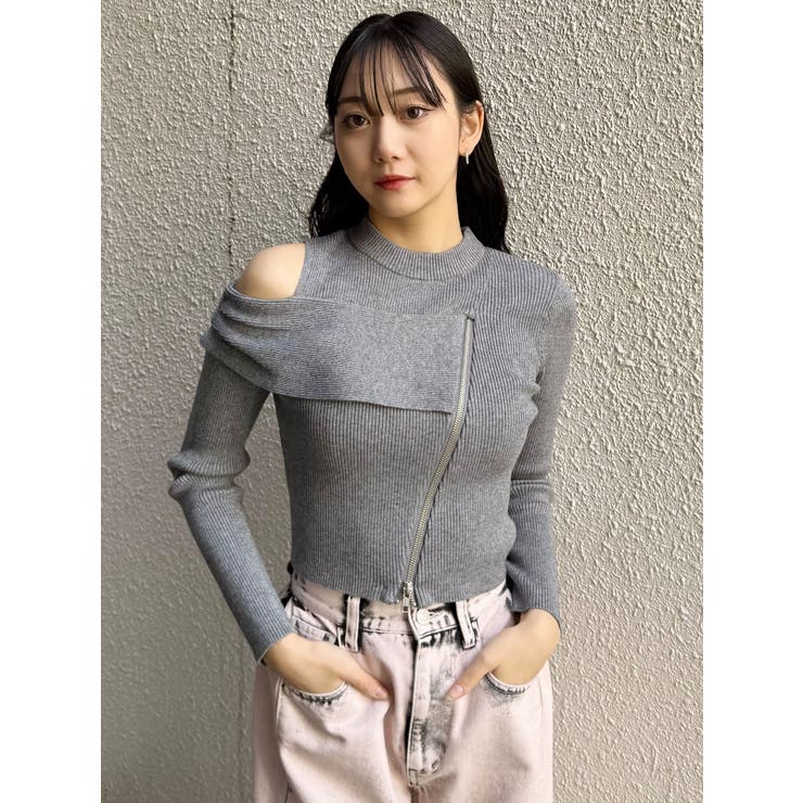 ワンショルダーZIPニット | MURUA | 詳細画像29 