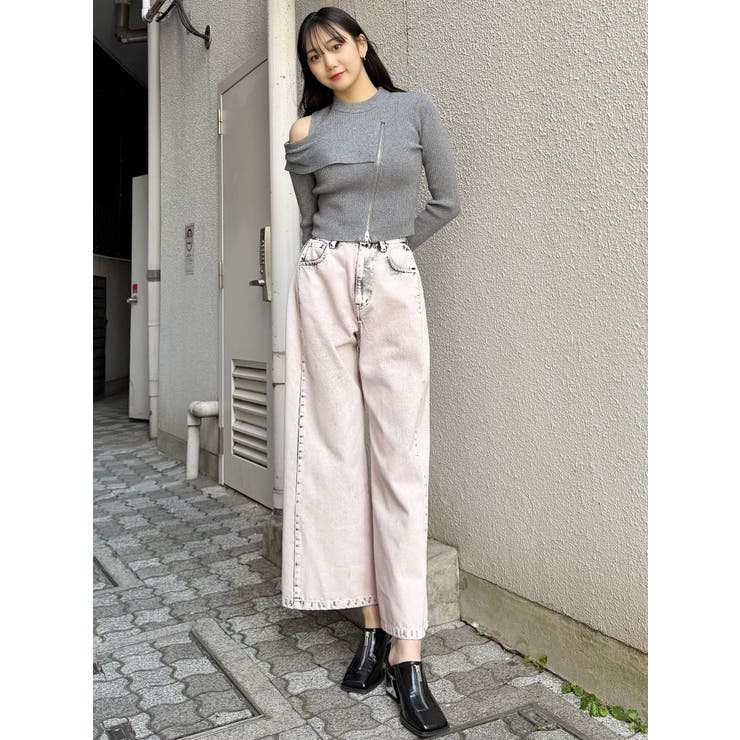 ワンショルダーZIPニット | MURUA | 詳細画像32 