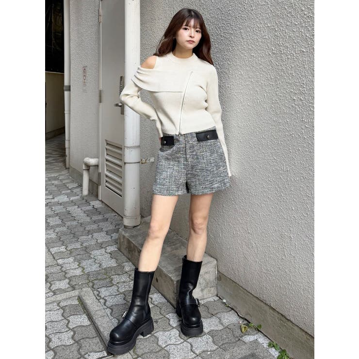 ワンショルダーZIPニット | MURUA | 詳細画像37 