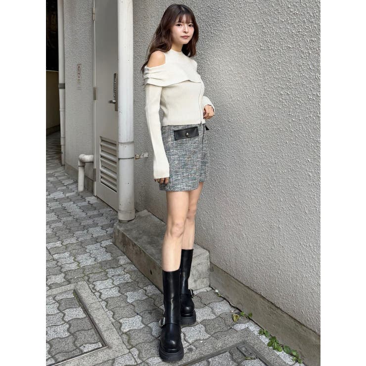 ワンショルダーZIPニット | MURUA | 詳細画像38 