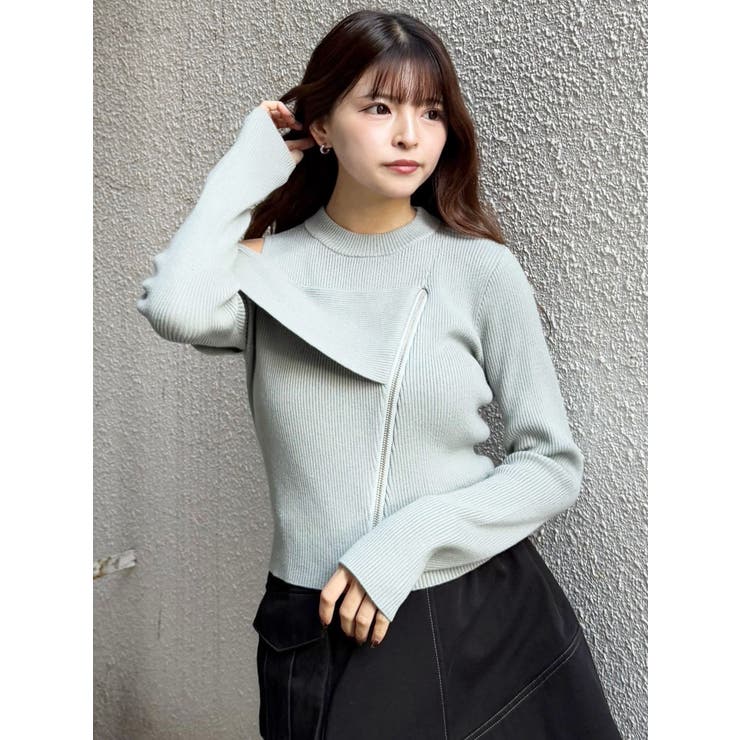 ワンショルダーZIPニット | MURUA | 詳細画像40 