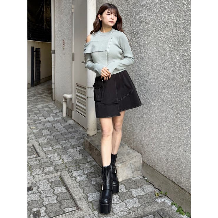 ワンショルダーZIPニット | MURUA | 詳細画像42 