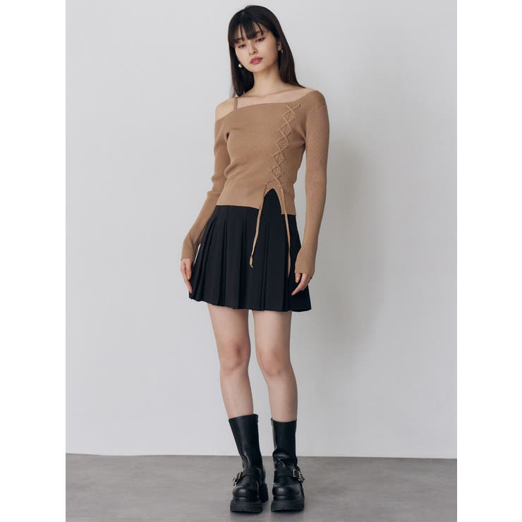 ワンショルダーレースアップニット | MURUA | 詳細画像23 